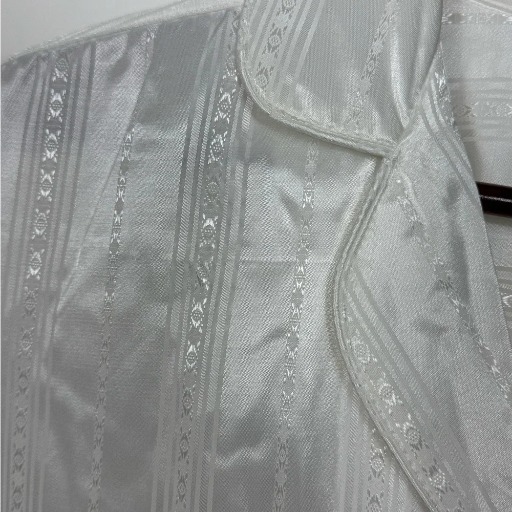 Vintage Miss Elaine White Button Up Nightgown Size‎ Small